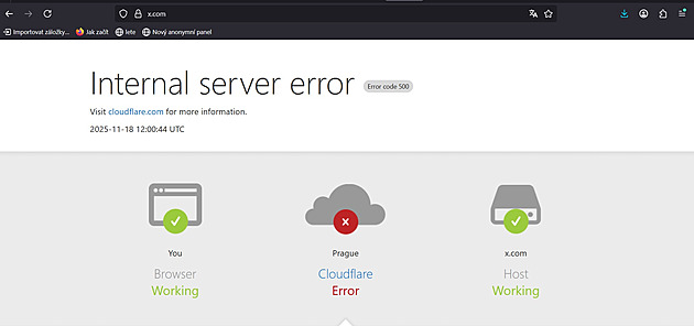 Velké výpadky na internetu. Problémy hlásí třeba síť X nebo ChatGPT